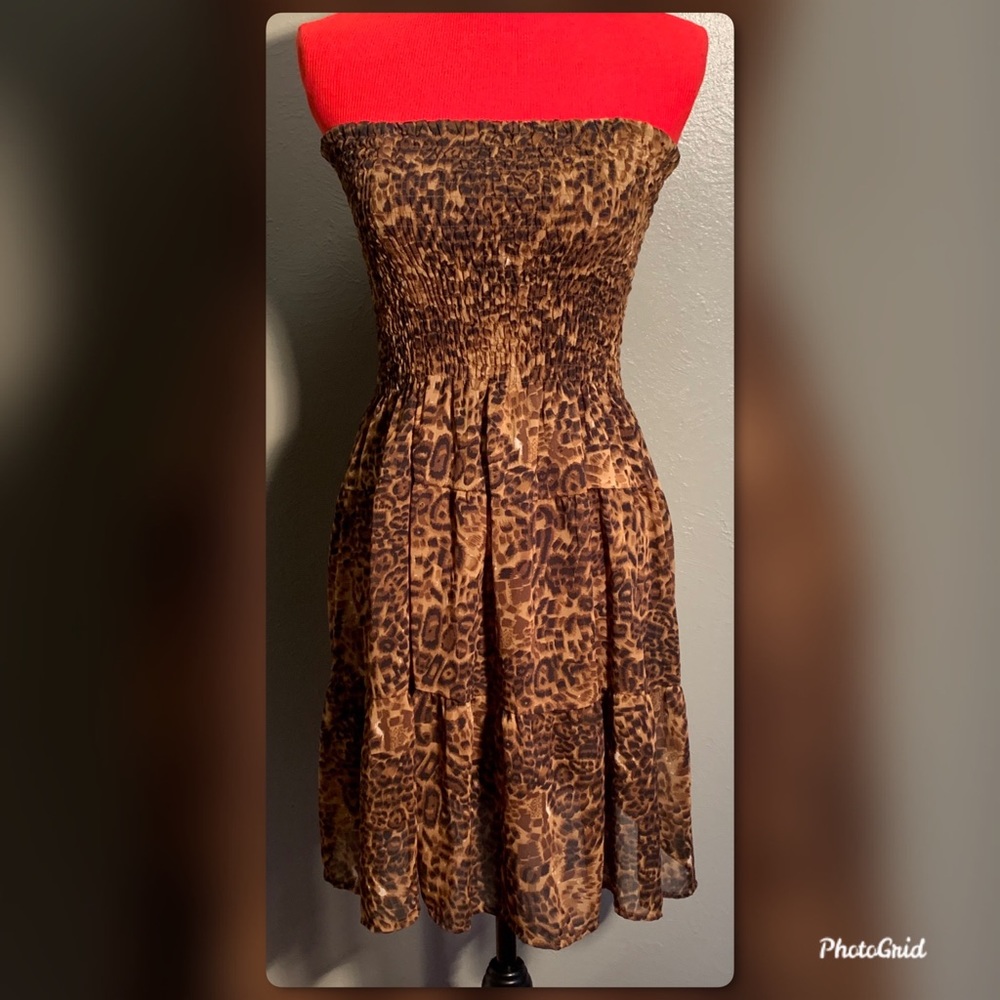 BEAUTIFUL ANIMAL PRINT HALTER DRESS